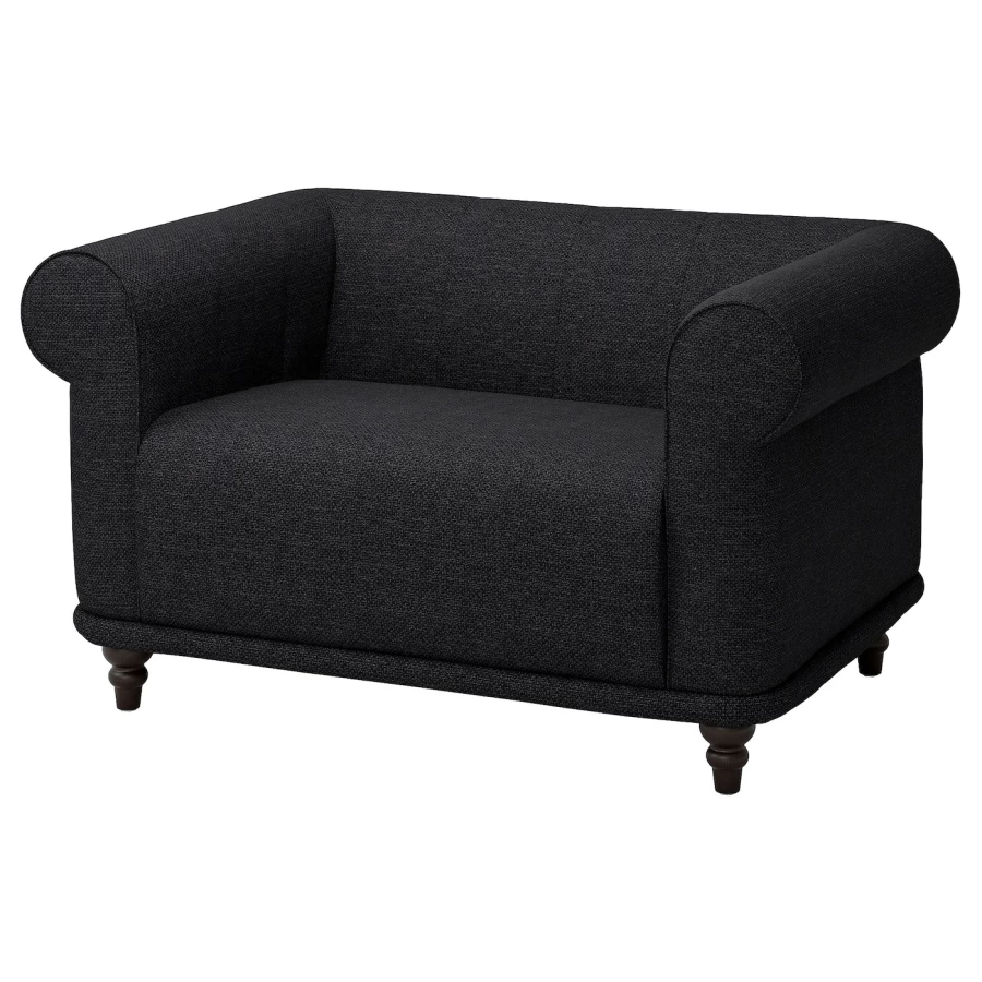 Кресло - IKEA VISKAFORS, 134х90х74 см, черный, ВИСКАФОРС ИКЕА (изображение №1)