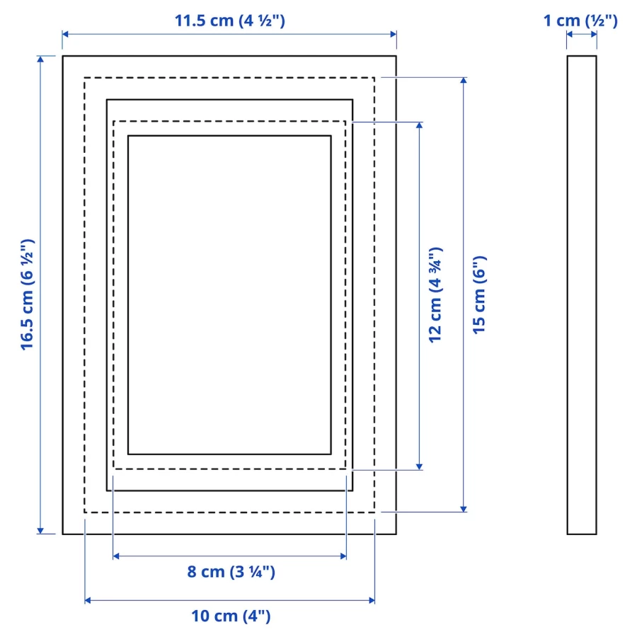 Рамка - IKEA LOMVIKEN, 10х15 см, черный, ЛОМВИКЕН ИКЕА (изображение №5)