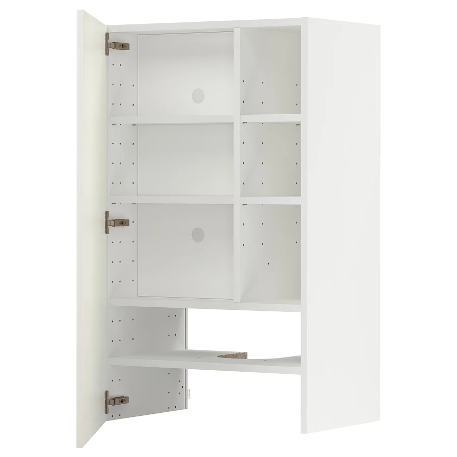 Навесной шкаф с полкой - METOD IKEA/ МЕТОД ИКЕА, 60х100 см, белый/светло-бежевый (изображение №1)