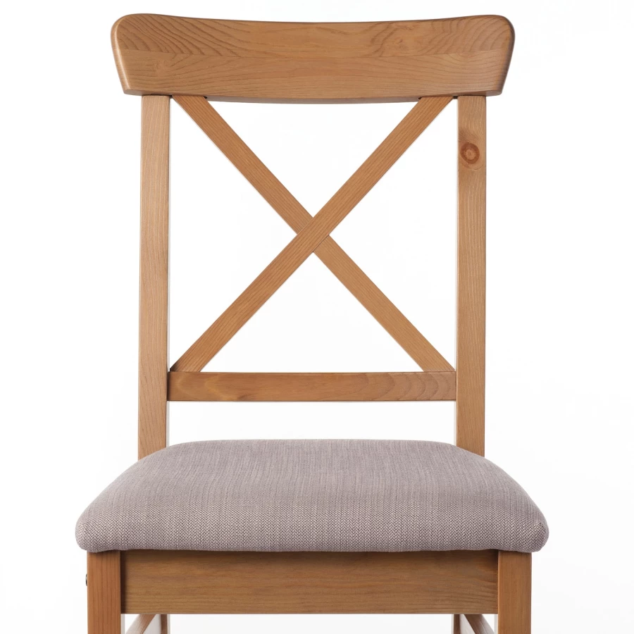 Стул деревянный с мягким сиденьем - IKEA INGOLF/ИНГОЛЬФ ИКЕА, 91х43х53 см,   коричневый (изображение №5)