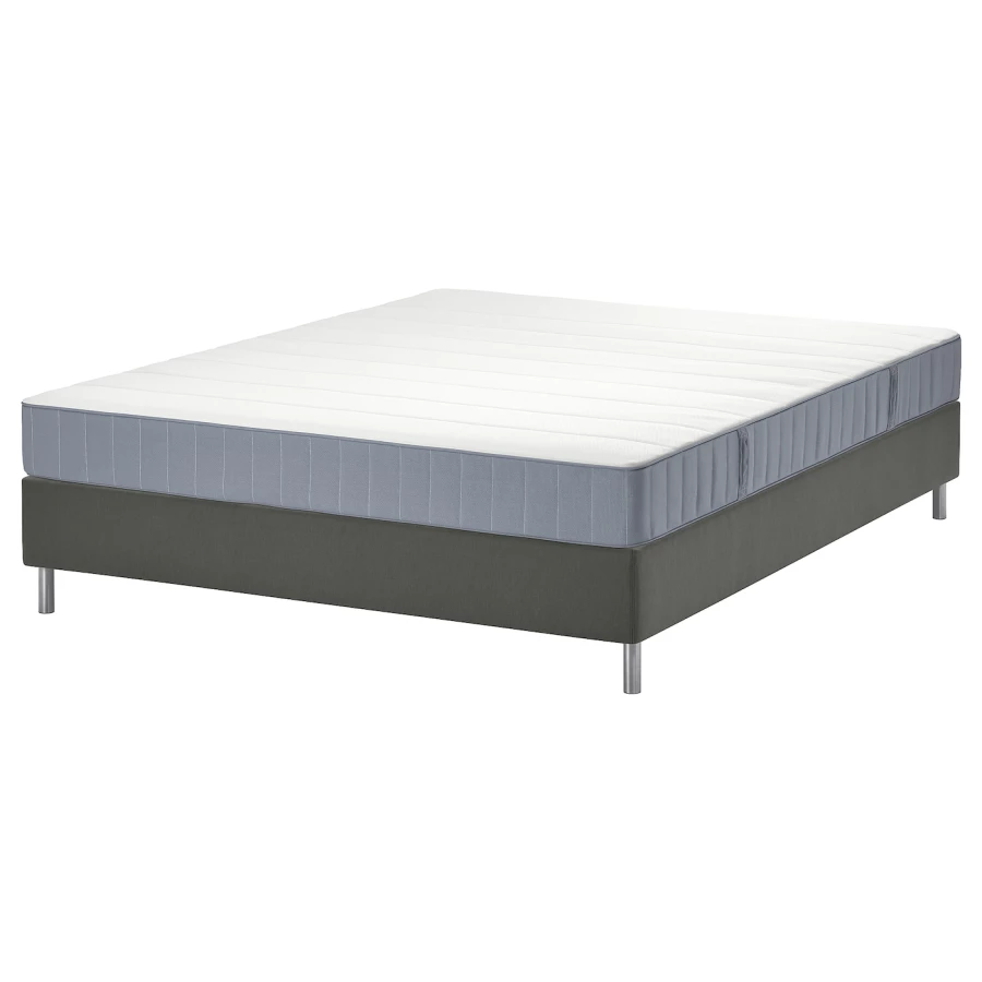 Кровать - LYNGÖR / LYNGОR IKEA/ ЛЮНГЕРЬ ИКЕА, 160х200 см, серый (изображение №1)