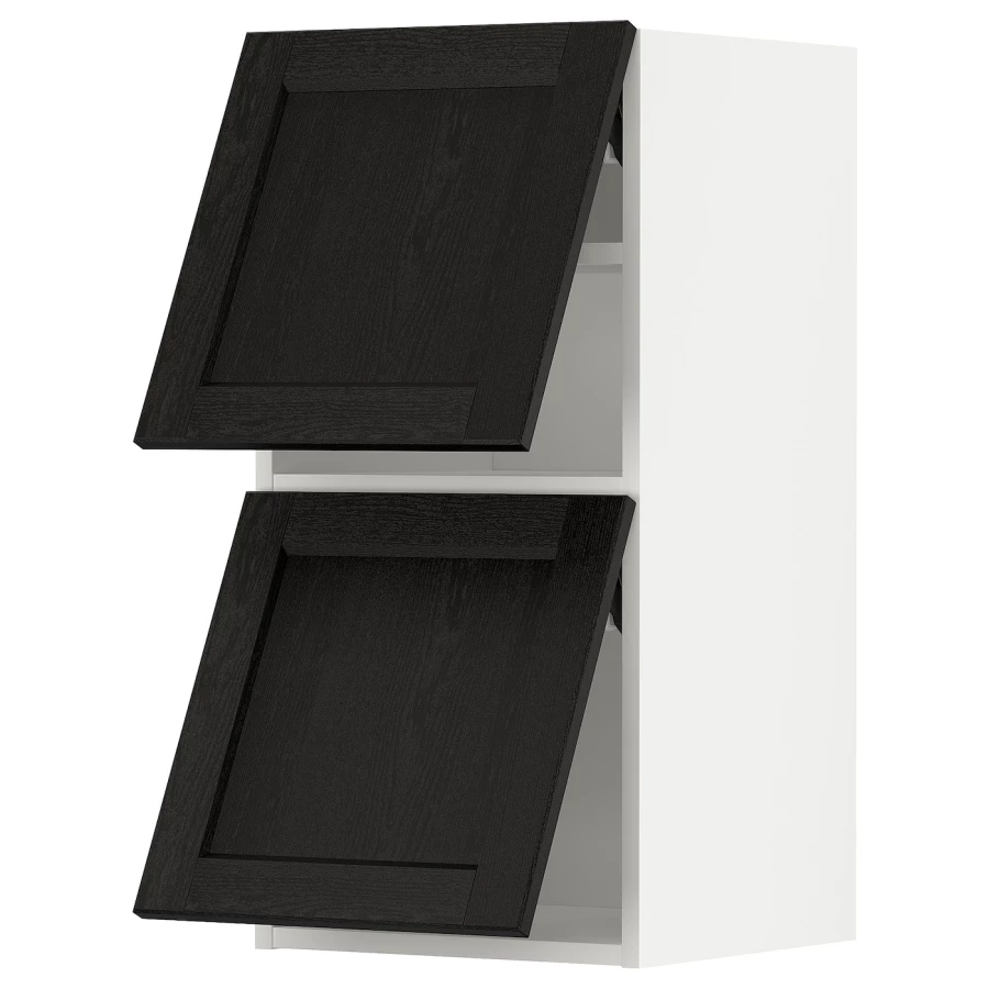 Навесной шкаф - METOD IKEA/ МЕТОД ИКЕА, 80х40 см, черный/белый (изображение №1)