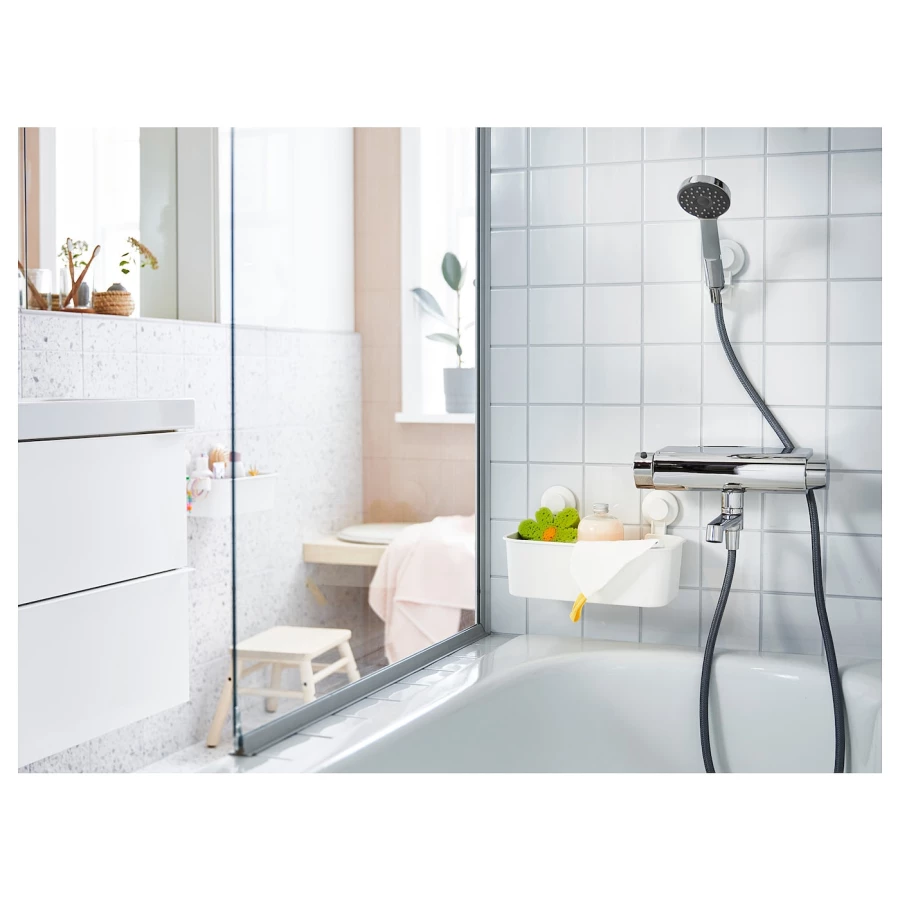 Корзина для душа - TISKEN IKEA/ ТИСКЕН ИКЕА, 17х28 см,  белый (изображение №3)