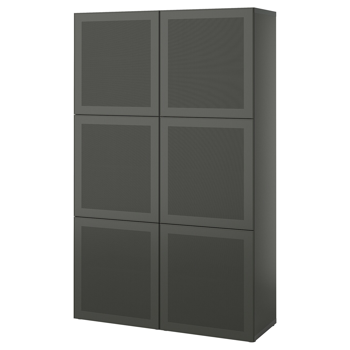 Комбинация для хранения - BESTÅ/ BESTА IKEA/ БЕСТА/БЕСТО ИКЕА, 193х120 см, темно-серый