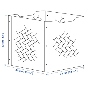 Второе фото. Органайзер - IKEA BULLIG/БУЛЛИГ ИКЕА, 32x35x33 см, коричневый