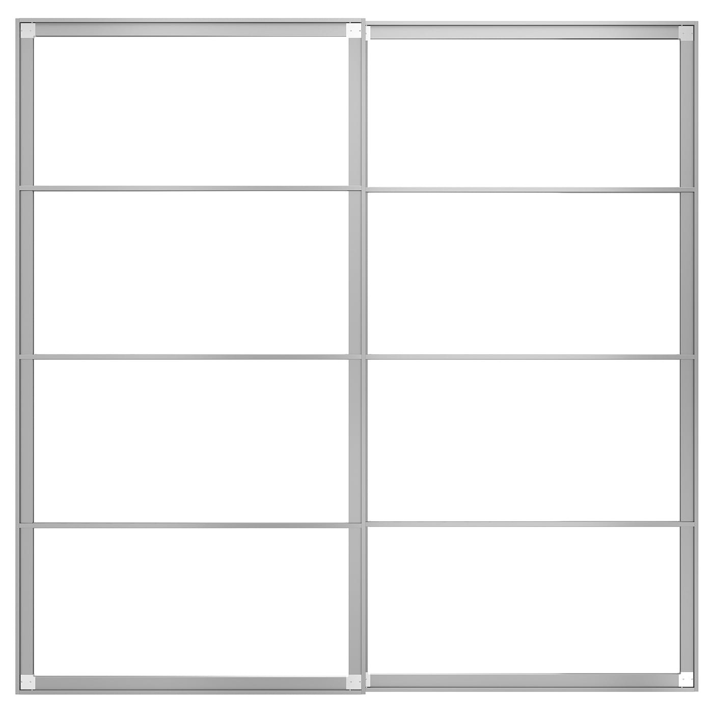 Пара раздвижных дверных рам - IKEA PAX/ПАКС ИКЕА, 200x201 см, алюминий