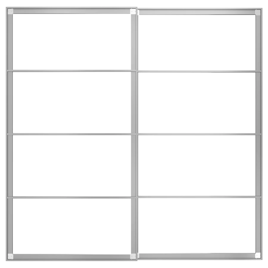 Пара раздвижных дверных рам - IKEA PAX/ПАКС ИКЕА, 200x201 см, алюминий (изображение №1)