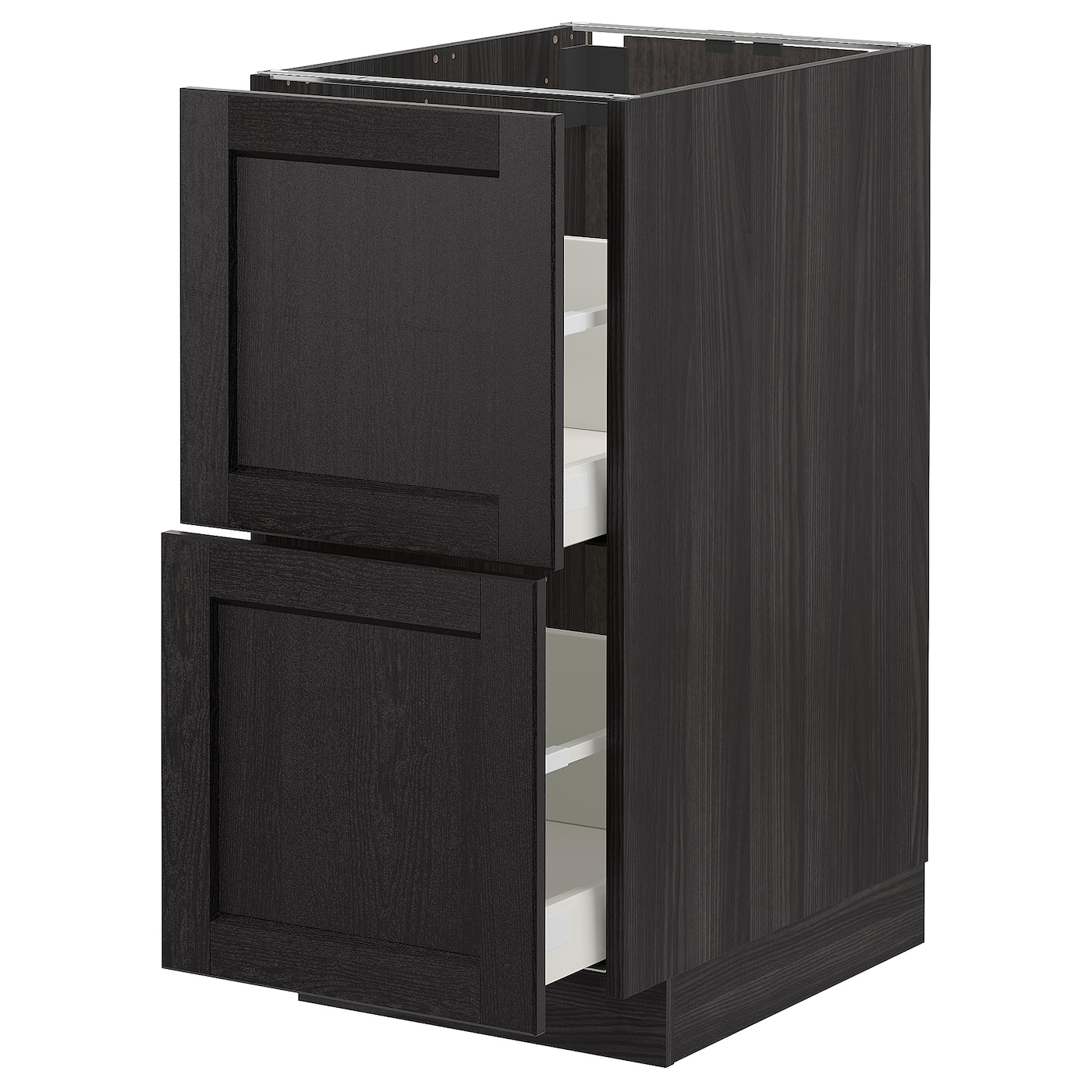 Напольный кухонный шкаф  - IKEA METOD MAXIMERA, 88x62x40см, черный, МЕТОД МАКСИМЕРА ИКЕА