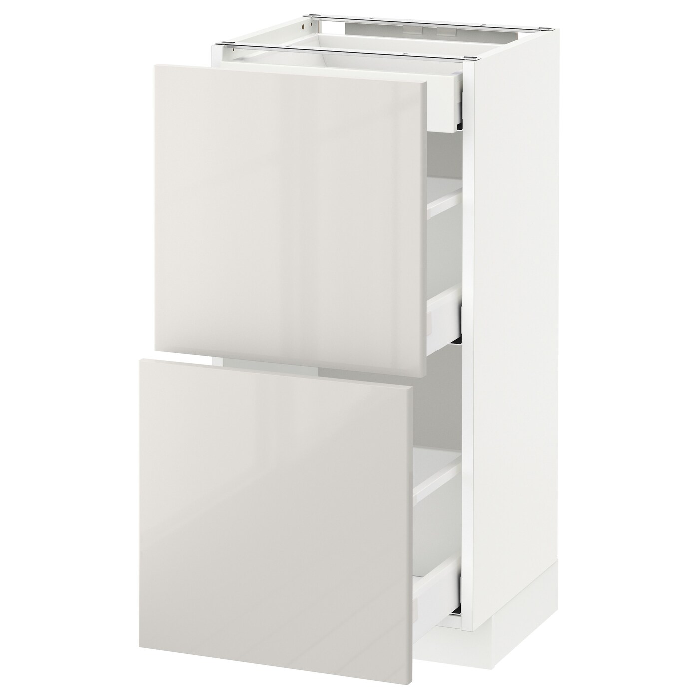 Напольный кухонный шкаф  - IKEA METOD MAXIMERA, 88x39x40см, белый/светло-серый, МЕТОД МАКСИМЕРА ИКЕА