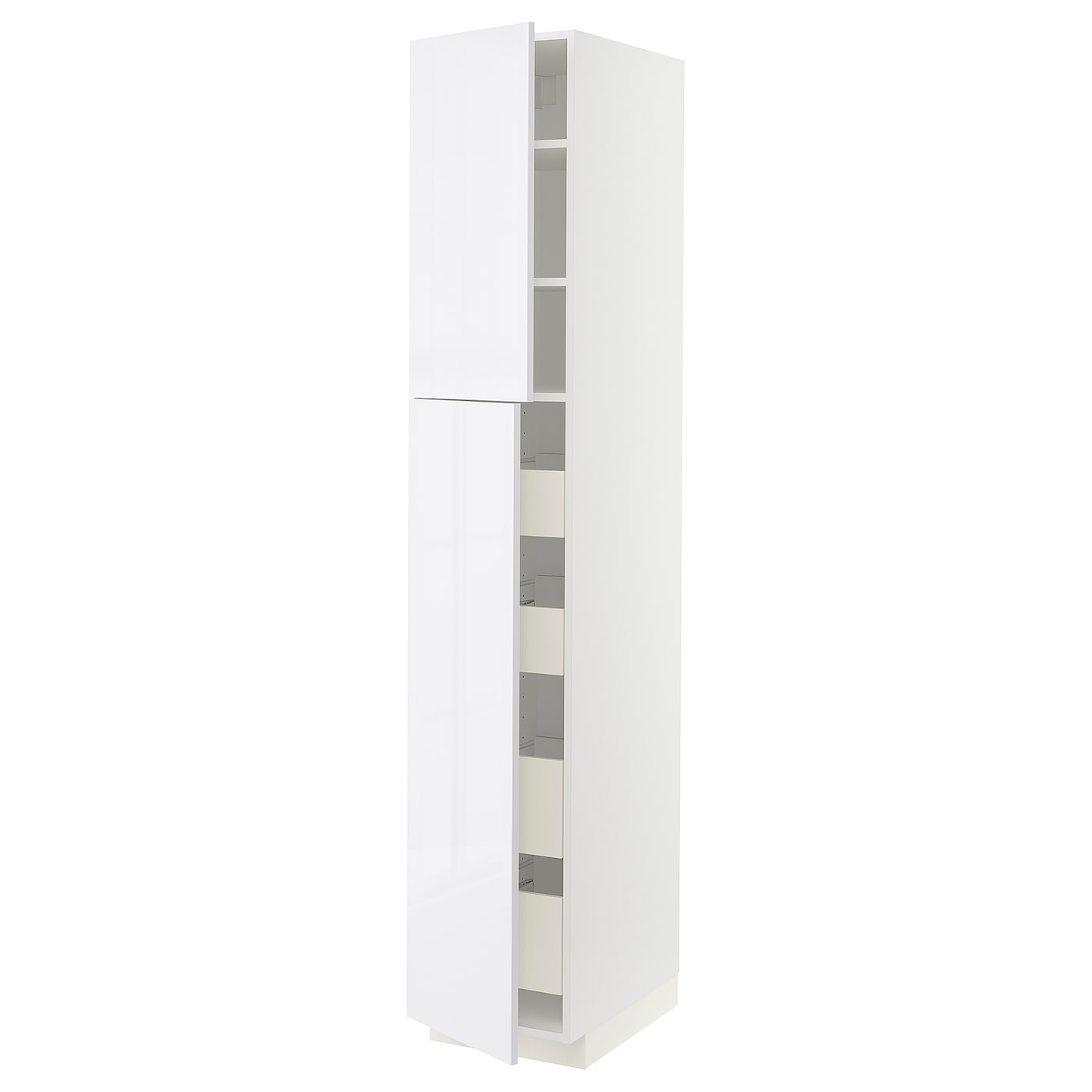 Высокий шкаф - IKEA METOD/MAXIMERA/МЕТОД/МАКСИМЕРА ИКЕА, 220х60х40 см, белый