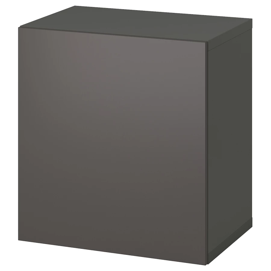 Комбинация для хранения - BESTÅ/ BESTА IKEA/ БЕСТА/БЕСТО ИКЕА, 64х60 см, темно-серый (изображение №1)