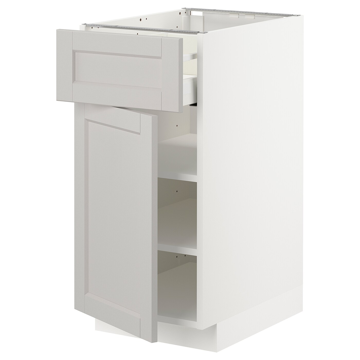 Напольный шкаф - METOD / MAXIMERA IKEA/ МЕТОД/ МАКСИМЕРА ИКЕА,  40х88 см, белый/серый