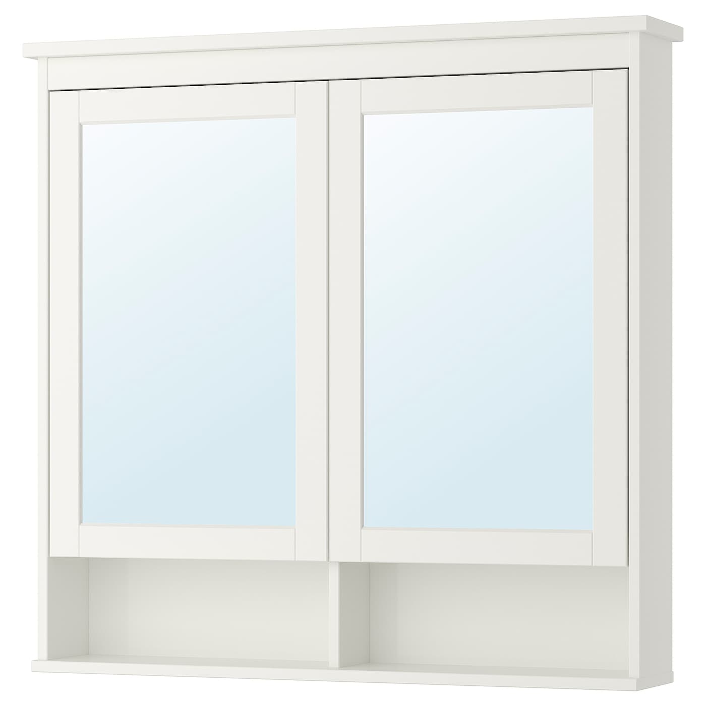 Шкафчик с зеркалом - HEMNES IKEA/ ХЕММНЕС ИКЕА,  103х98 см, белый