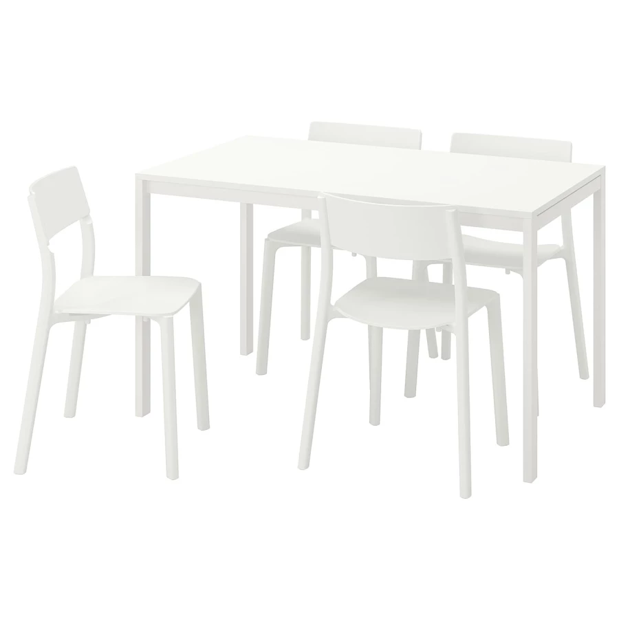 Кухонный стол - MELLTORP/JANINGE IKEA/МЕЛЛЬТОРП / ЙАНИНГЕ  ИКЕА, 125х75х74 см, белый (изображение №1)