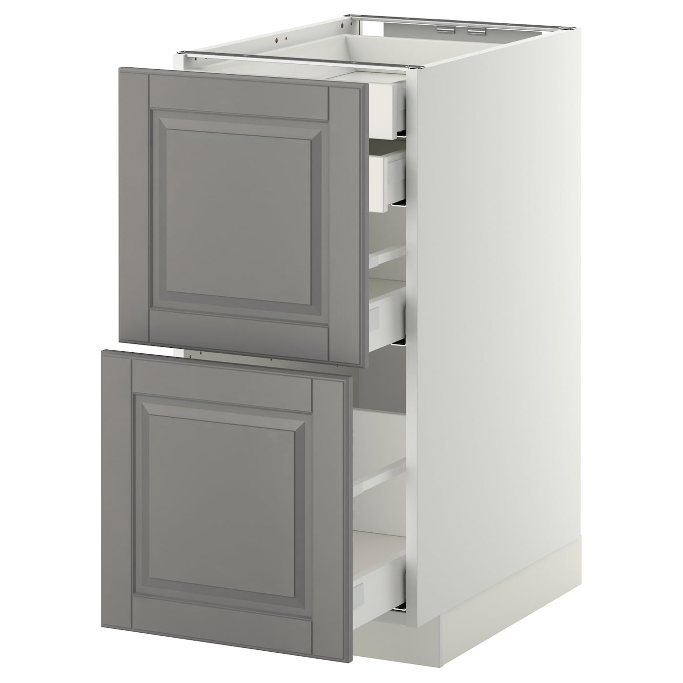 Напольный кухонный шкаф  - IKEA METOD MAXIMERA, 88x61,9x40см, белый/серый, МЕТОД МАКСИМЕРА ИКЕА