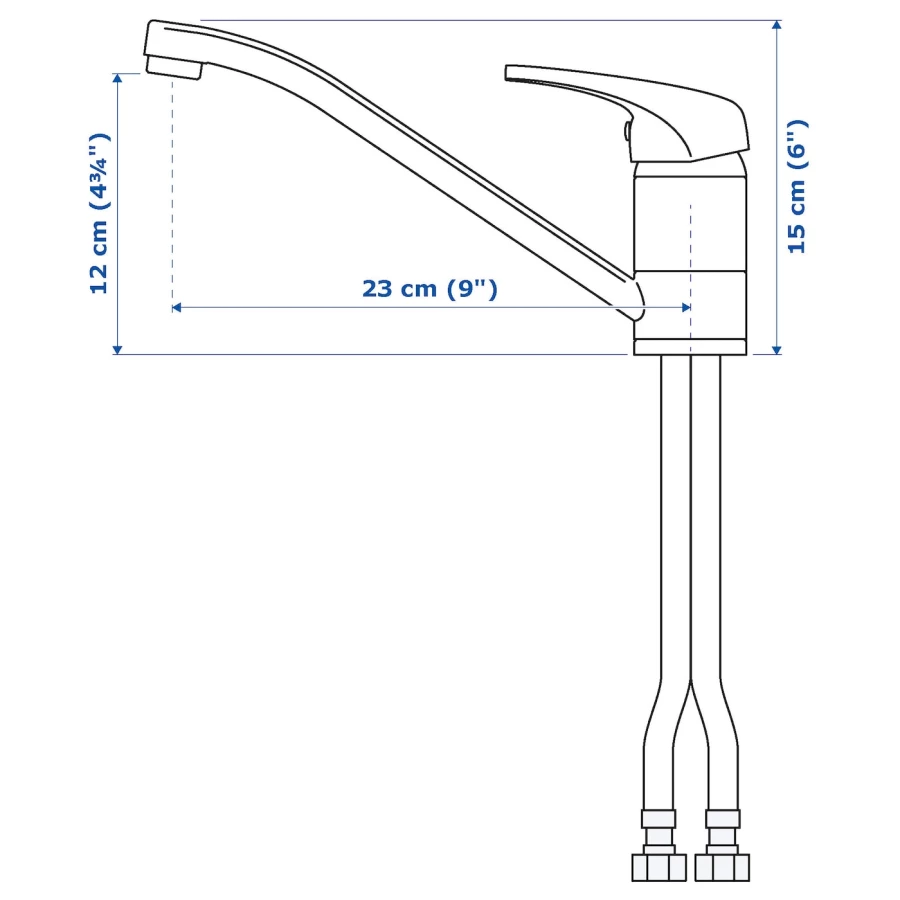 Смеситель - SUNDSVIK  IKEA/ СУНДСВИК ИКЕА, 15 см,  хром (изображение №4)