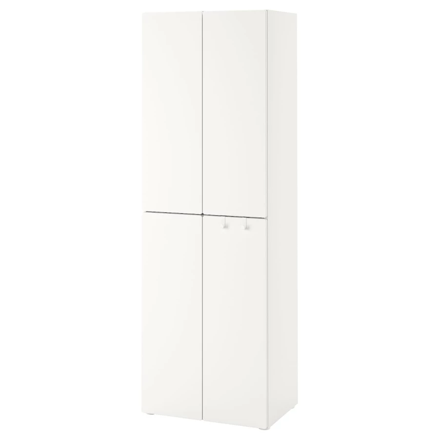 Шкаф детский - IKEA PLATSA/SMÅSTAD/SMASTAD, 60x42x181 см, белый, ИКЕА (изображение №1)