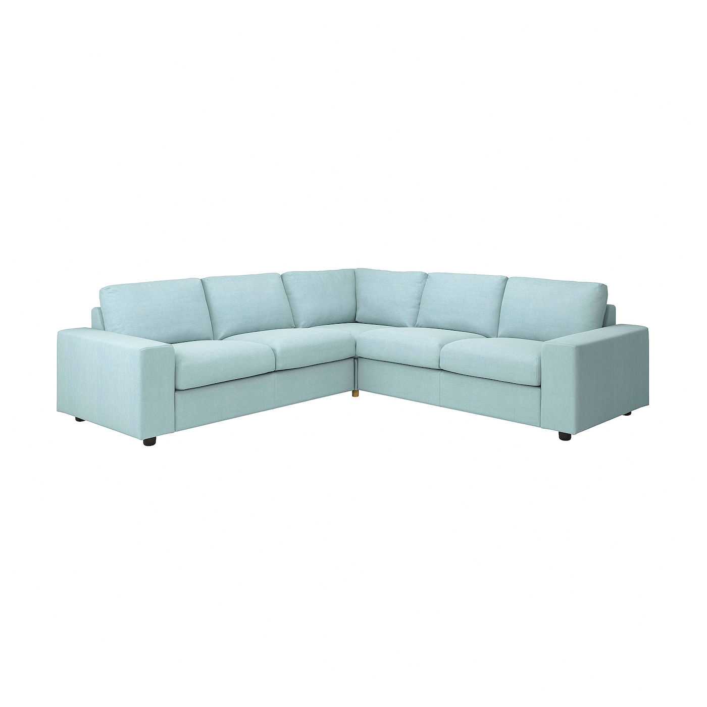 Чехол на угловой диван - IKEA VIMLE/ВИМЛЕ ИКЕА, 256х68 см,  голубой