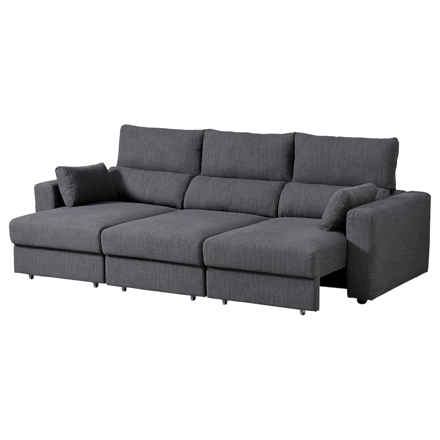 3-местный диван - IKEA ESKILSTUNA/ЭСКИЛЬСТУНА ИКЕА, 100х109х268 см, темно-серый (изображение №2)