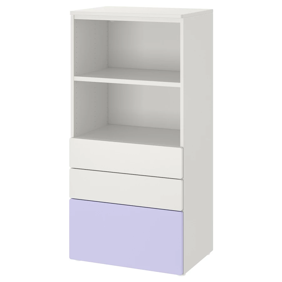 Гардероб - IKEA SMÅSTAD/SMASTAD/СМОСТАД ИКЕА,  123х60 см, белый/фиолетовый (изображение №1)