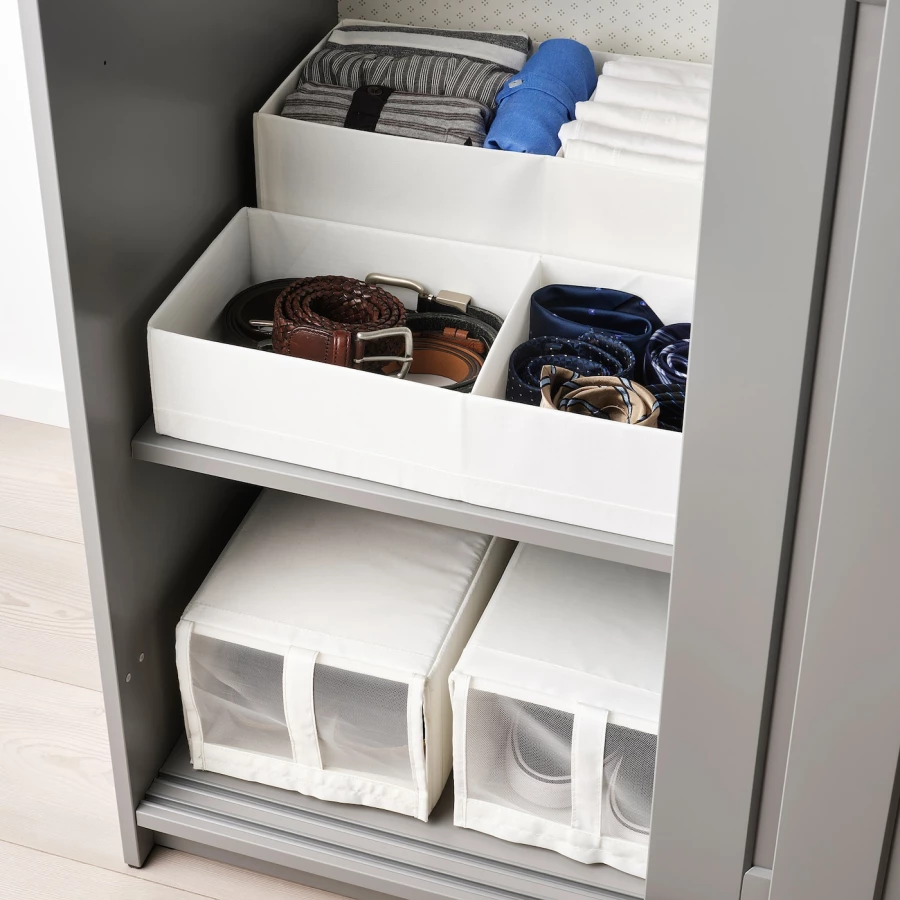 Коробка с отделениями - STUK IKEA/ СТУК  ИКЕА, 20x51x10 см, белый (изображение №5)