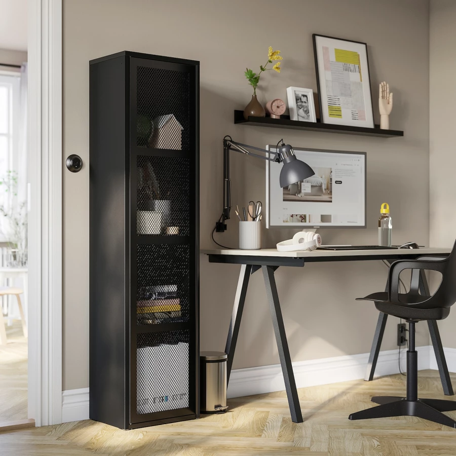 Шкаф с дверцами - IKEA IVAR/ИВАР ИКЕА, 160х30х40 см, черный (изображение №2)