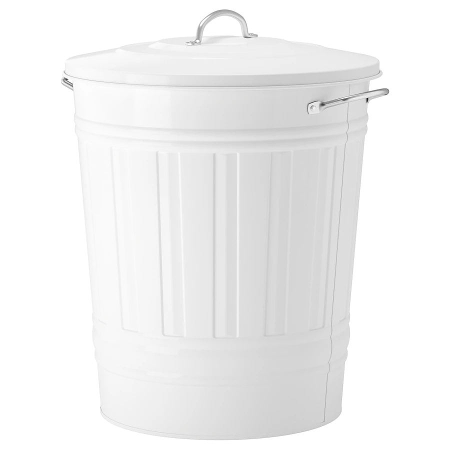 Корзина для мусора - IKEA KNODD, 40л, белый, КНОДД ИКЕА (изображение №1)