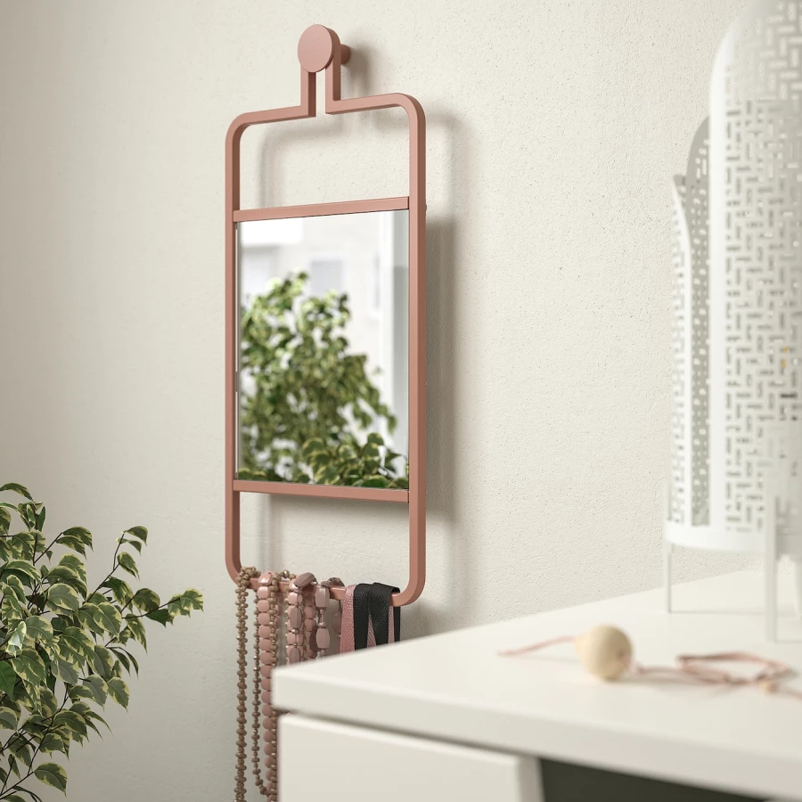 Зеркало - GRANVÅG / GRANVАG IKEA/  ГРАНВОГ  ИКЕА, 22х48 см,  розовый (изображение №2)