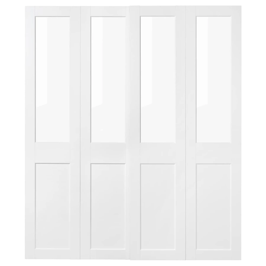 Раздвижные двери - IKEA GRIMO/ГРИМО ИКЕА, 236х200 см, белый (изображение №1)