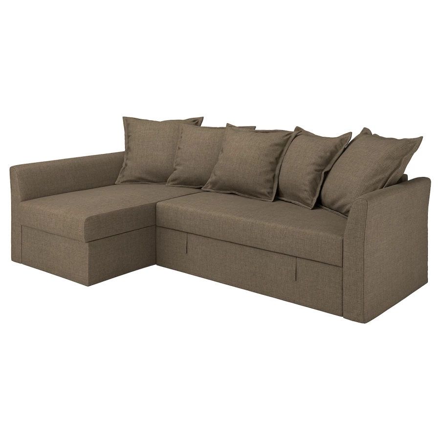 Угловой диван со спальной функцией - IKEA HOLMSUND/ГОЛЬМСУНД ИКЕА, 151/230х90х96 см, коричневый (изображение №2)