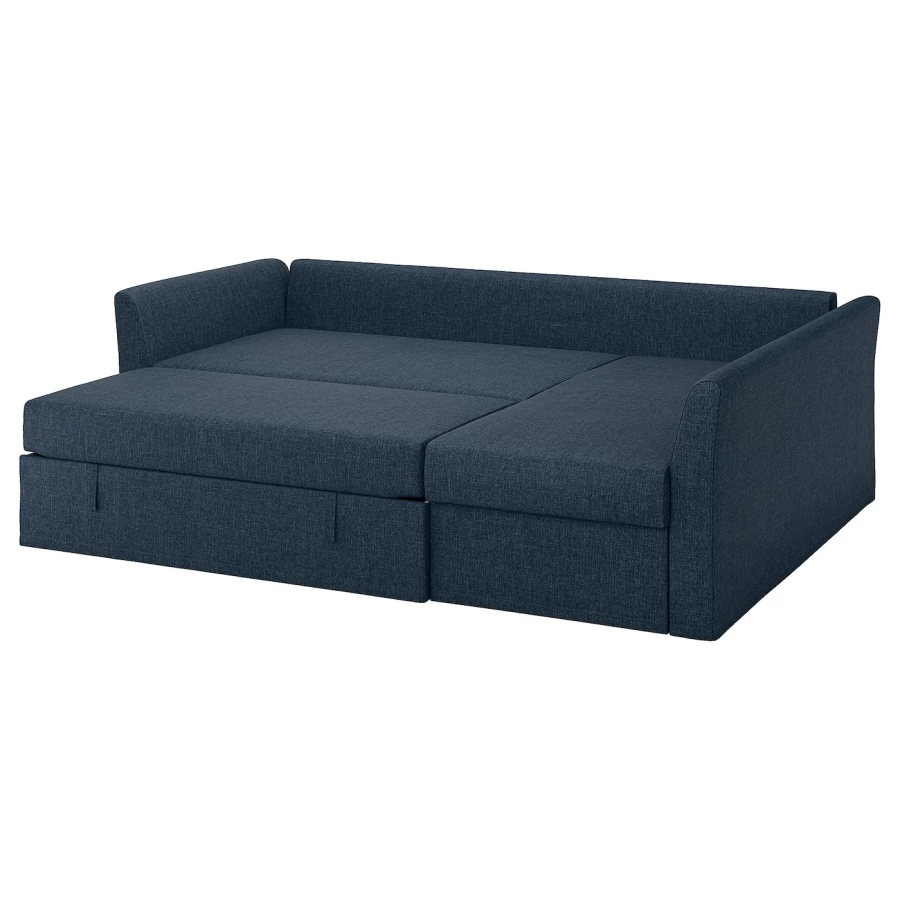 Угловой диван со спальной функцией - IKEA HOLMSUND/ГОЛЬМСУНД ИКЕА, 151/230х90х96 см, темно-синий (изображение №1)