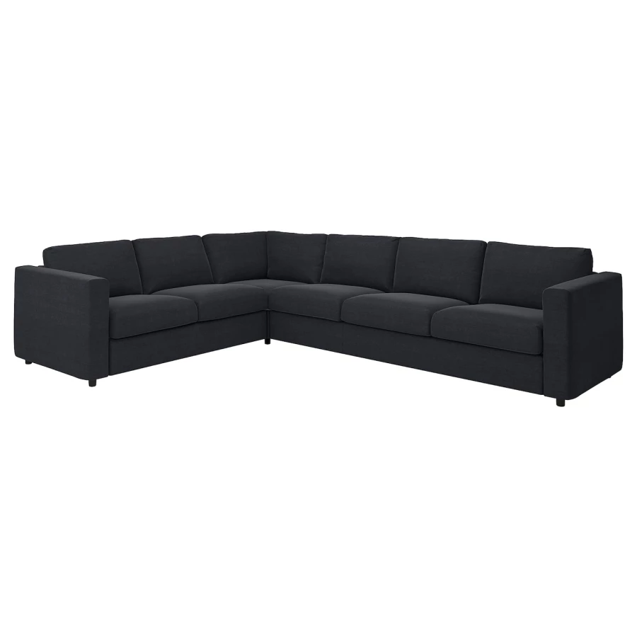 Чехол на угловой диван - IKEA VIMLE/ВИМЛЕ ИКЕА, черный (изображение №1)
