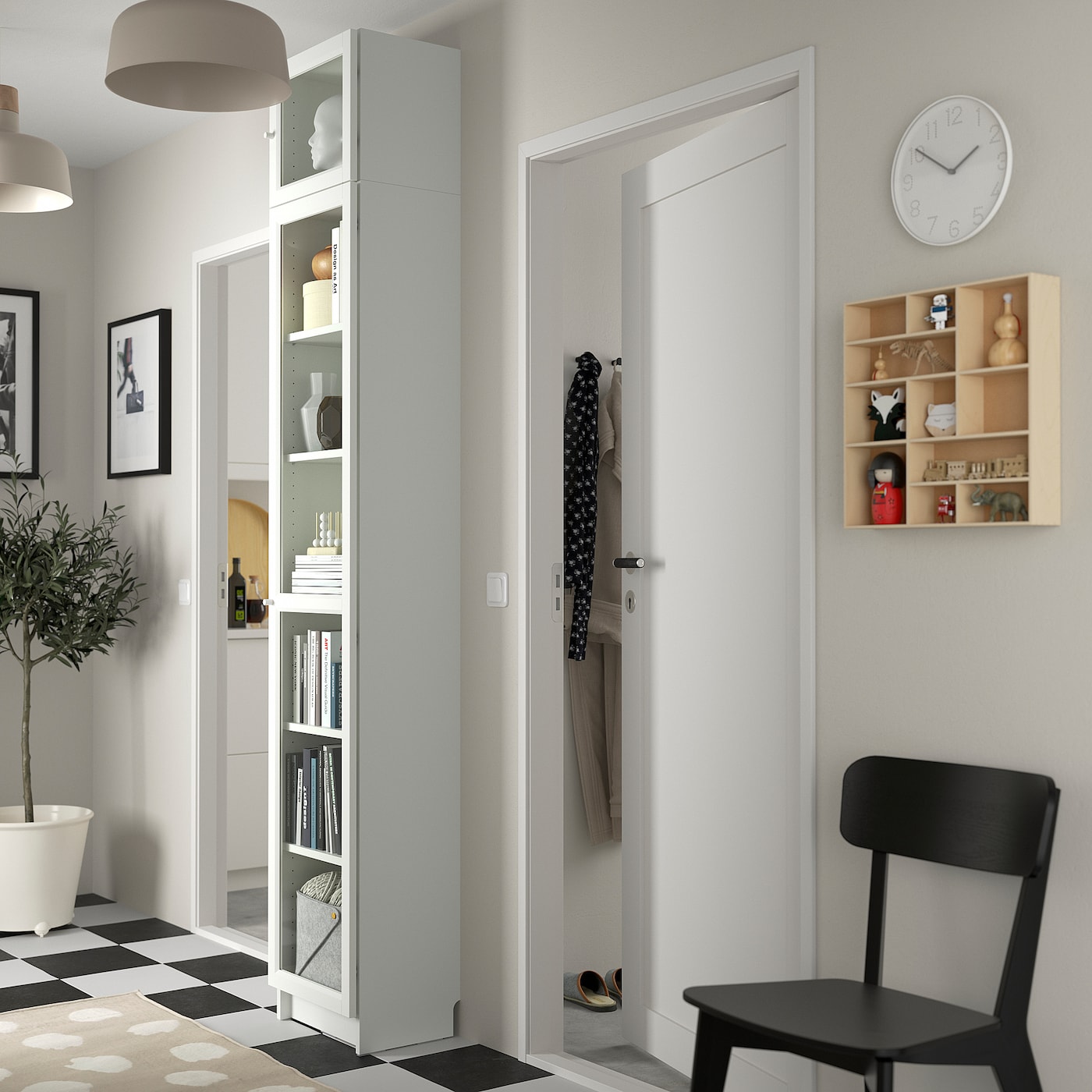 Книжный шкаф со стеклянной дверцей - BILLY/OXBERG IKEA/БИЛЛИ