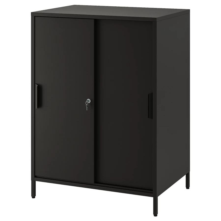 Шкаф - TROTTEN IKEA/ ТРОТТЕН ИКЕА,  110х80 см, черный (изображение №1)