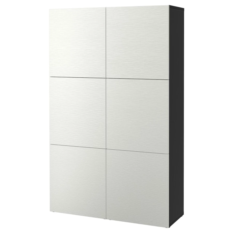 Комбинация для хранения - BESTÅ/ BESTА IKEA/ БЕСТА/БЕСТО ИКЕА, 193х120 см, белый/черный (изображение №1)