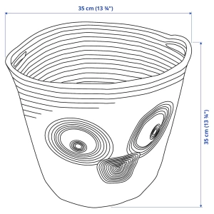 Второе фото. Сумка для хранения - IKEA UPPSTÅ/UPPSTA/УППСТА ИКЕА , 35х35 см, белый/зеленый/черный/оранжевый