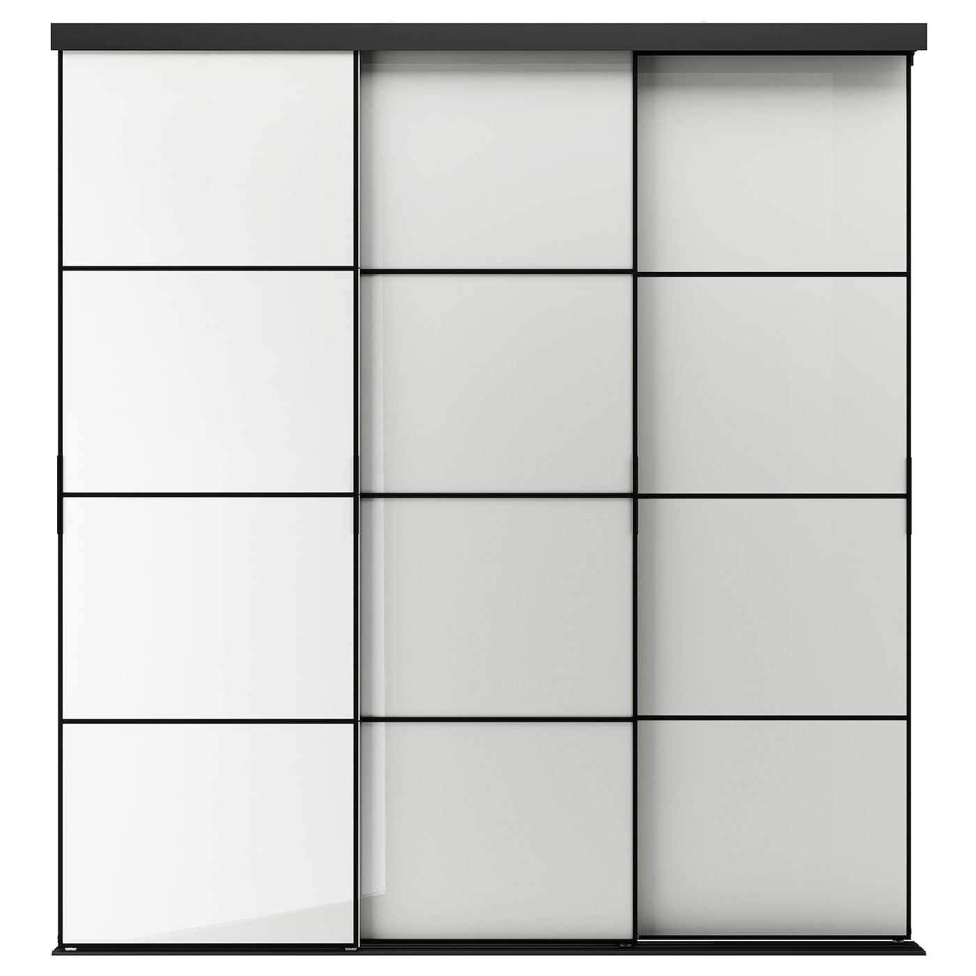 Комбинация раздвижных дверей - SKYTTA/HOKKSUND IKEA/ СКЮТТА/ХОККСУНД ИКЕА, 240х226 см, серый