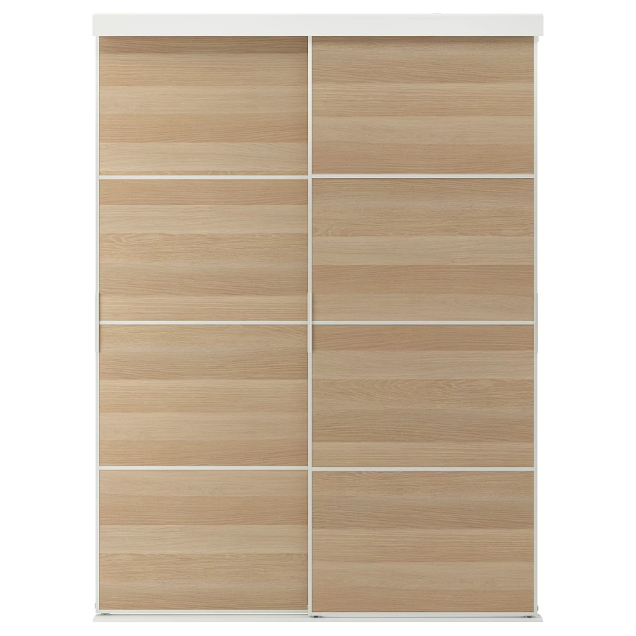 Пара раздвижных дверей - SKYTTA/MEHAMN IKEA/ СКЮТТА/ МЕХАМН ИКЕА, 152x205 см, бежевый (изображение №1)