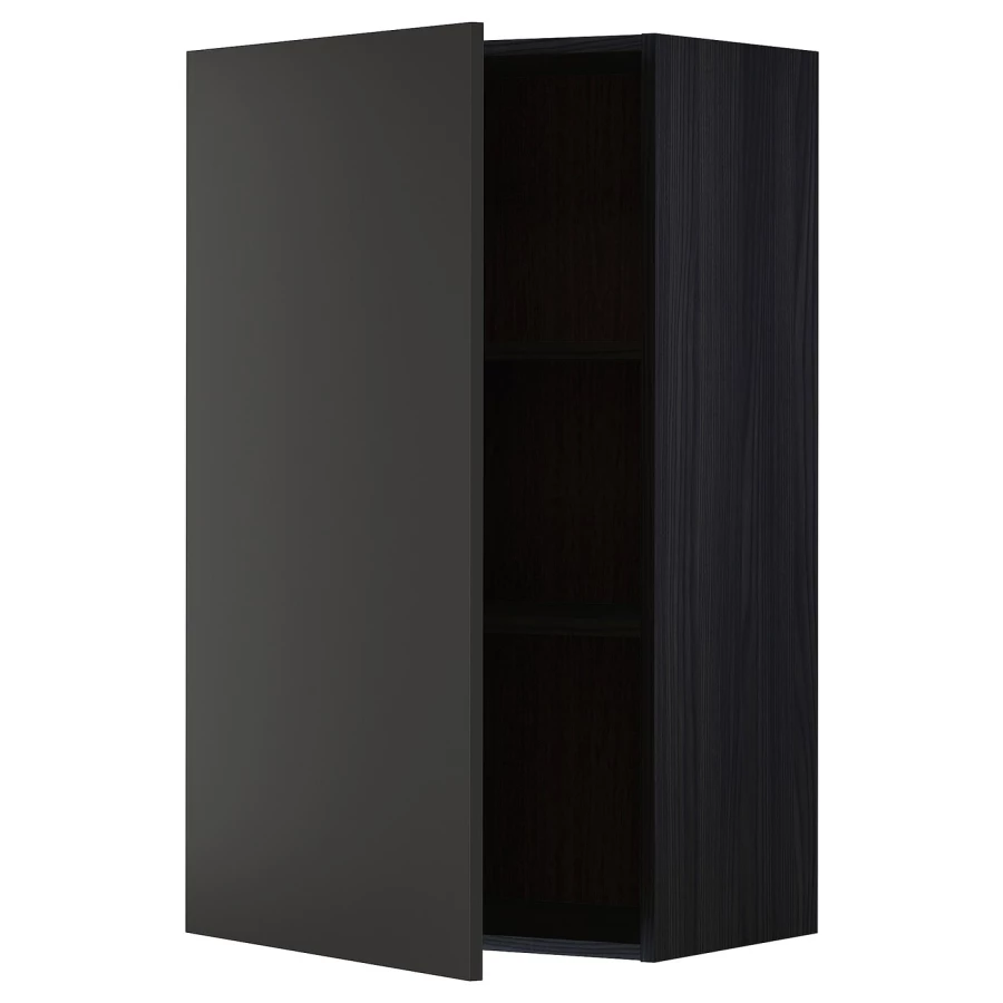 Навесной шкаф с полкой - METOD IKEA/ МЕТОД ИКЕА, 100х60 см, черный (изображение №1)