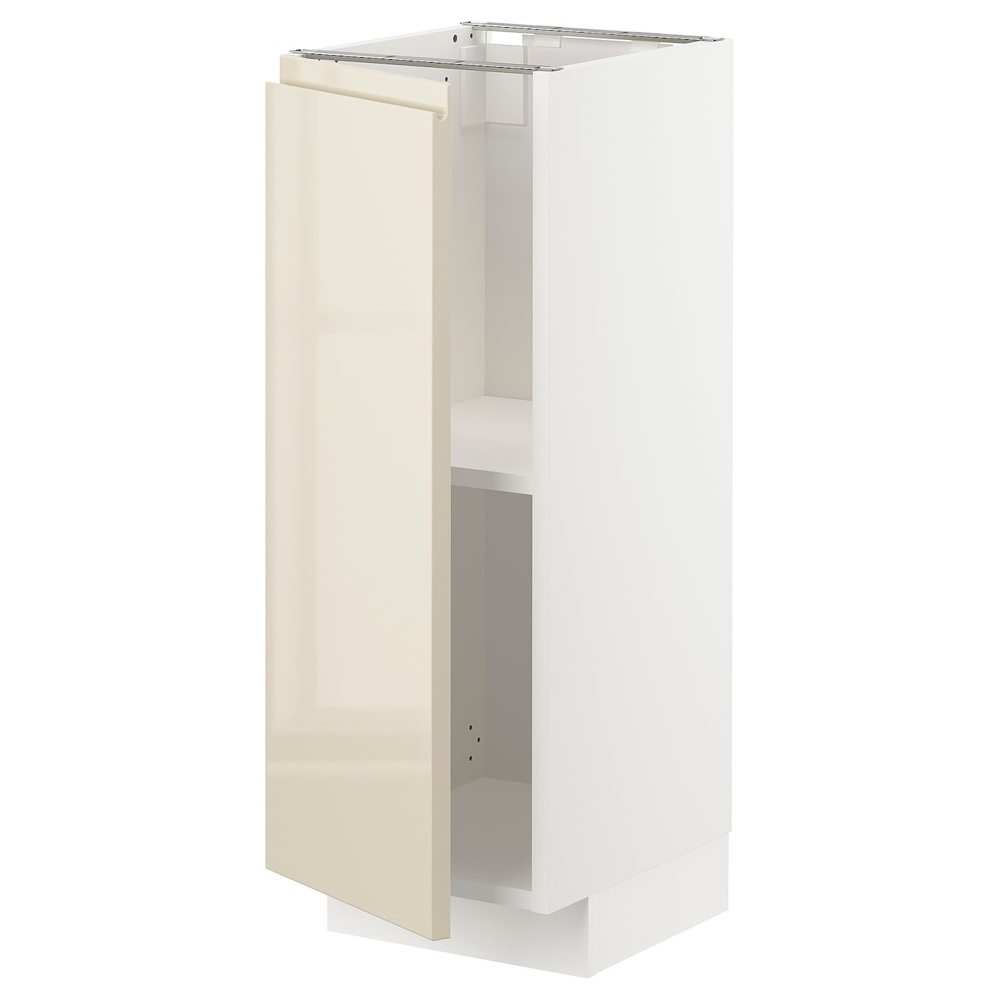 Напольный шкаф - IKEA METOD, 88x39x30см, белый/светло-бежевый, МЕТОД ИКЕА