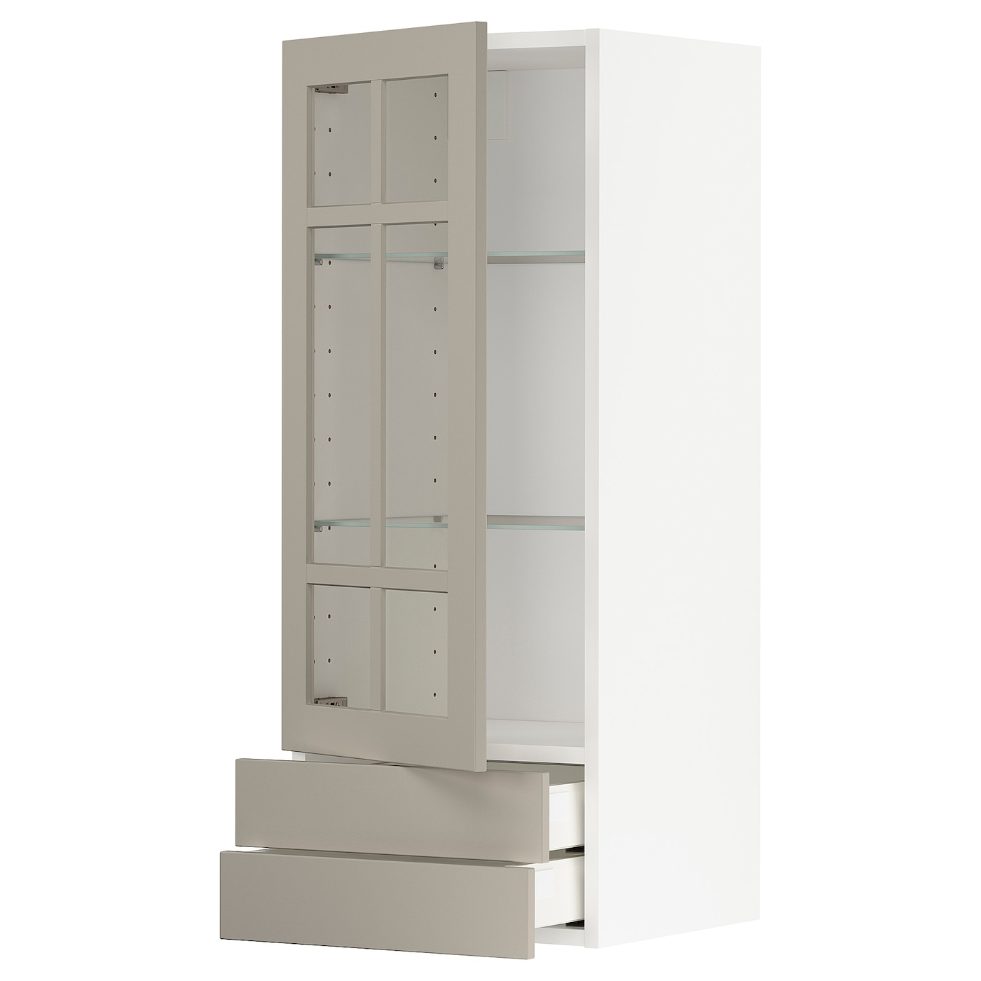 Шкаф  - METOD / MAXIMERA IKEA/  МЕТОД/МАКСИМЕРА ИКЕА, 100х40 см, белый/бежевый
