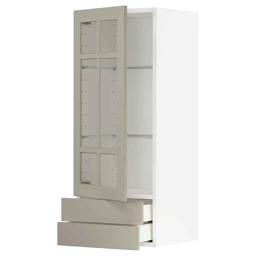 Шкаф  - METOD / MAXIMERA IKEA/  МЕТОД/МАКСИМЕРА ИКЕА, 100х40 см, белый/бежевый (изображение №1)