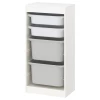 Стеллаж - IKEA TROFAST, 46х30х94 см, белый/серый, ТРУФАСТ ИКЕА