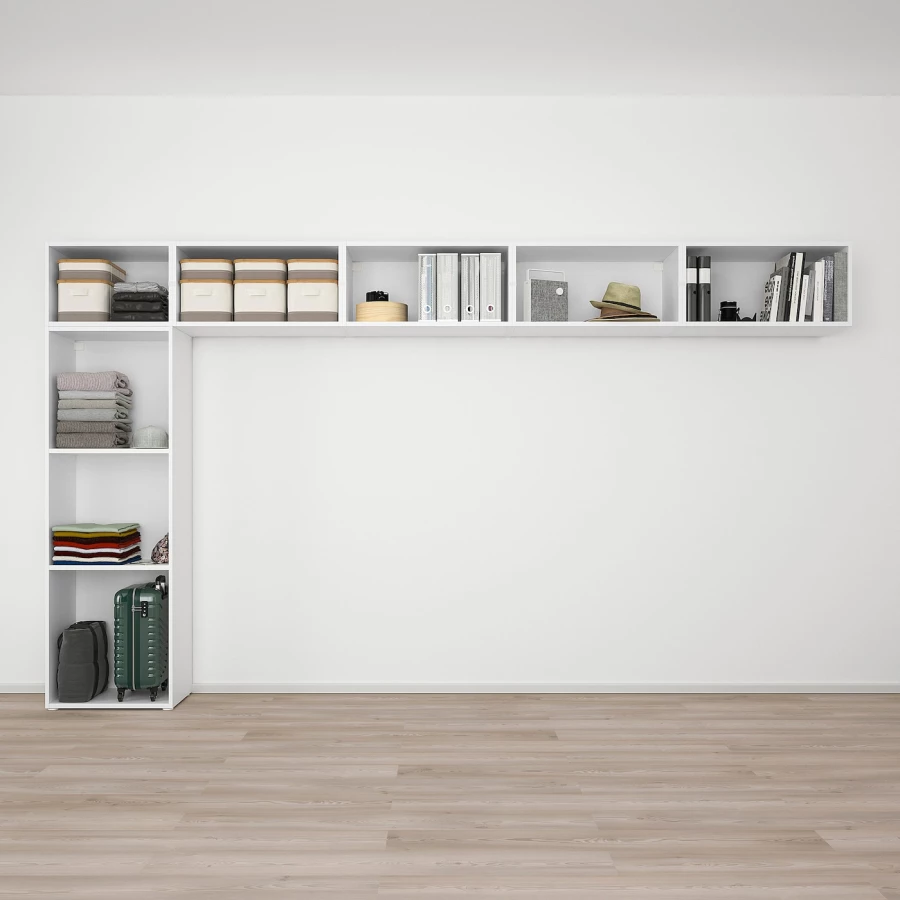 Навесной шкаф - IKEA PLATSA, 221x42x380см, белый, ПЛАТСА ИКЕА (изображение №2)