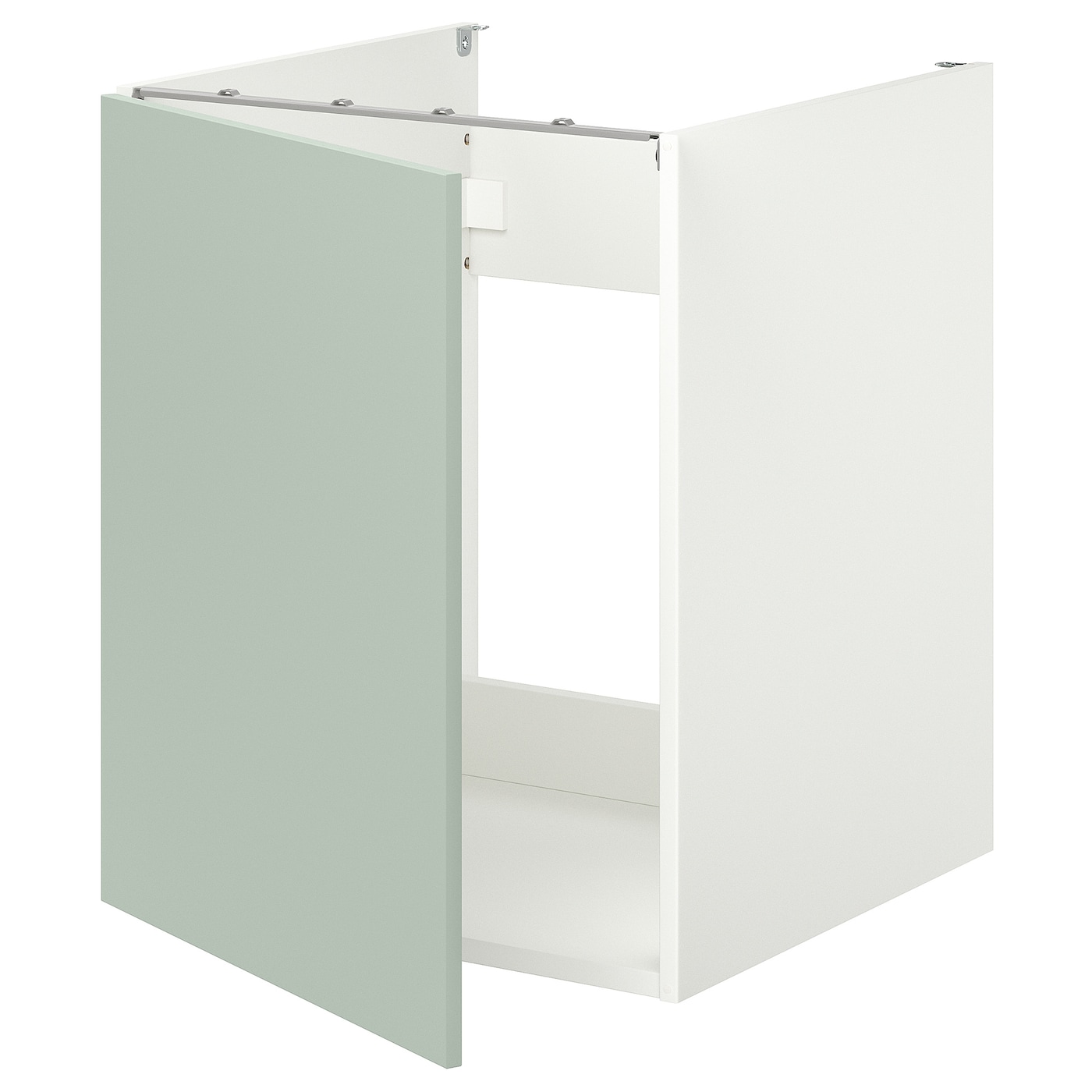 Раковина/дверной шкаф - ENHET  IKEA/ ЭНХЕТ ИКЕА, 75х62х60  см, белый/зеленый
