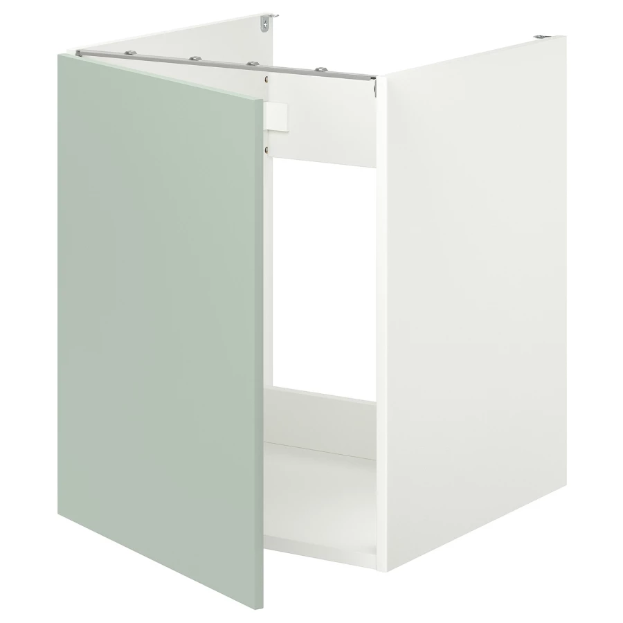 Раковина/дверной шкаф - ENHET  IKEA/ ЭНХЕТ ИКЕА, 75х62х60  см, белый/зеленый (изображение №1)