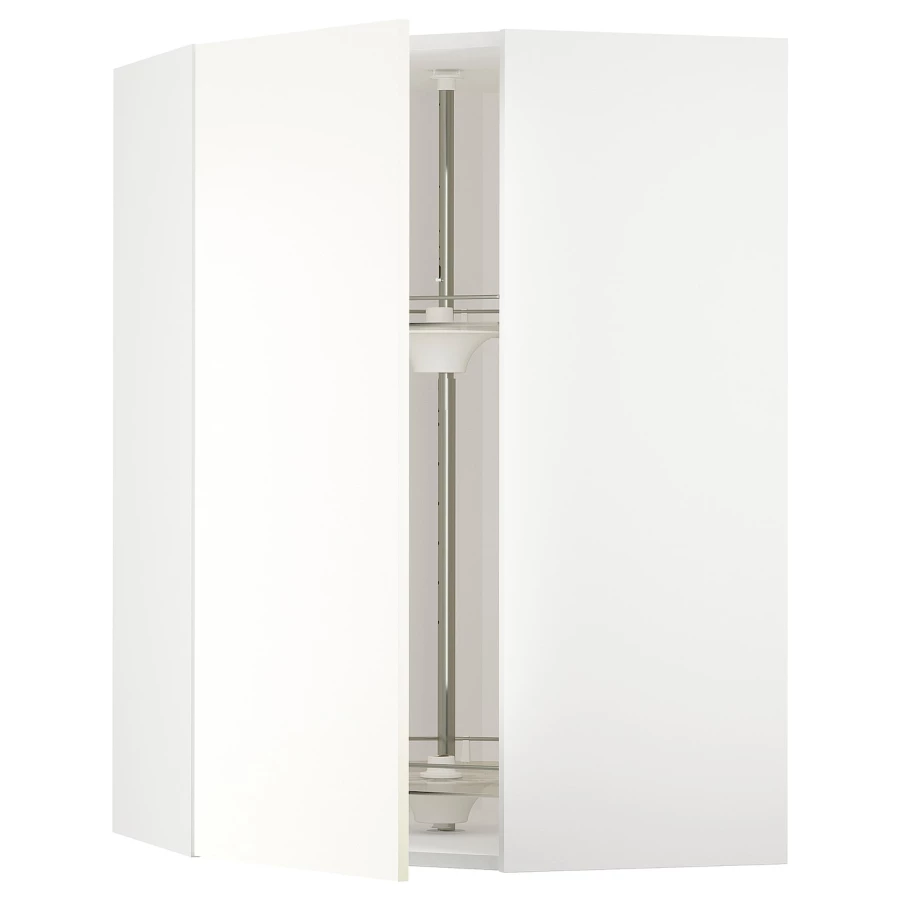 Угловой навесной шкаф с каруселью - METOD  IKEA/  МЕТОД ИКЕА, 100х68 см, белый (изображение №1)