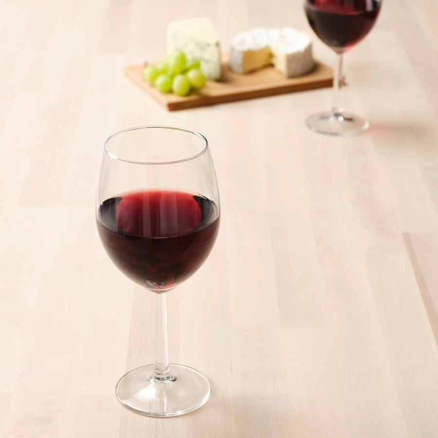Набор бокалов для вина, 6 шт. - IKEA SVALKA, 440 мл, прозрачное стекло, СВАЛКА ИКЕА (изображение №2)