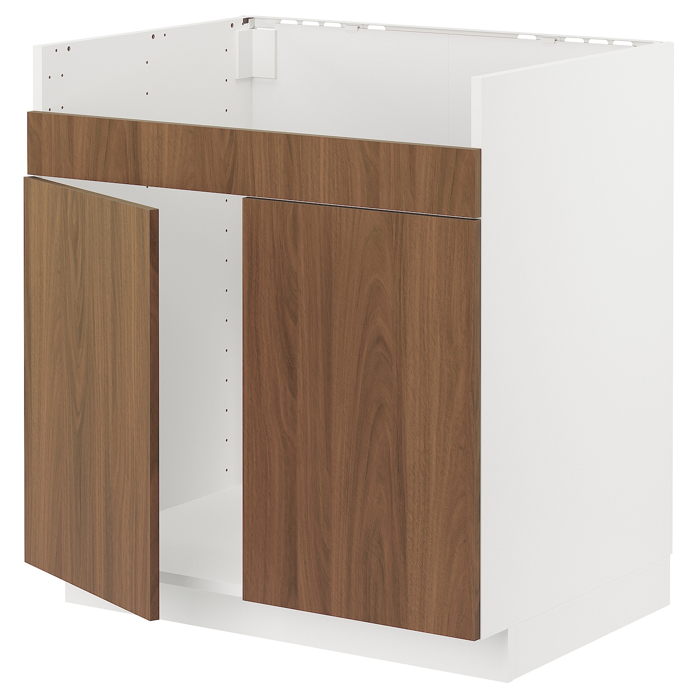 Напольный шкаф - METOD IKEA/ МЕТОД ИКЕА,  80х60 см, белый/коричневый