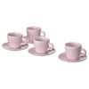 Чайный набор, 4 шт. - IKEA FÄRGKLAR/FARGKLAR, 70 мл, светло-розовый, ФЭРГКЛАР ИКЕА